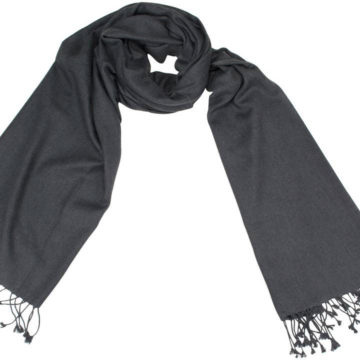 Handgewebter Cashmere Schal Anthrazit für den Großhandel von Shirin Sehan