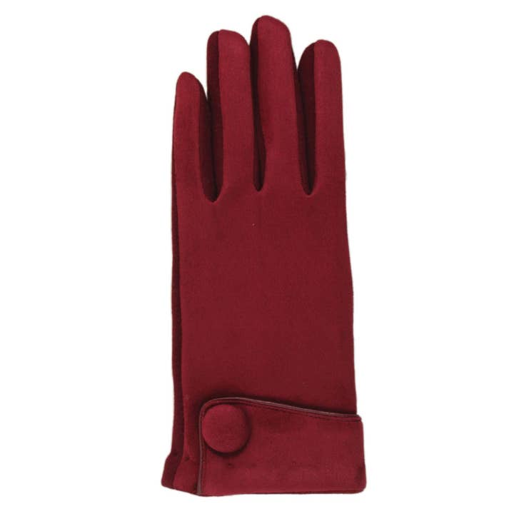 Jeanne Simmons Accessories - Wholesale Gloves - Women's - 3846 Faux Suede Button Cuff Gloves WinterÂ