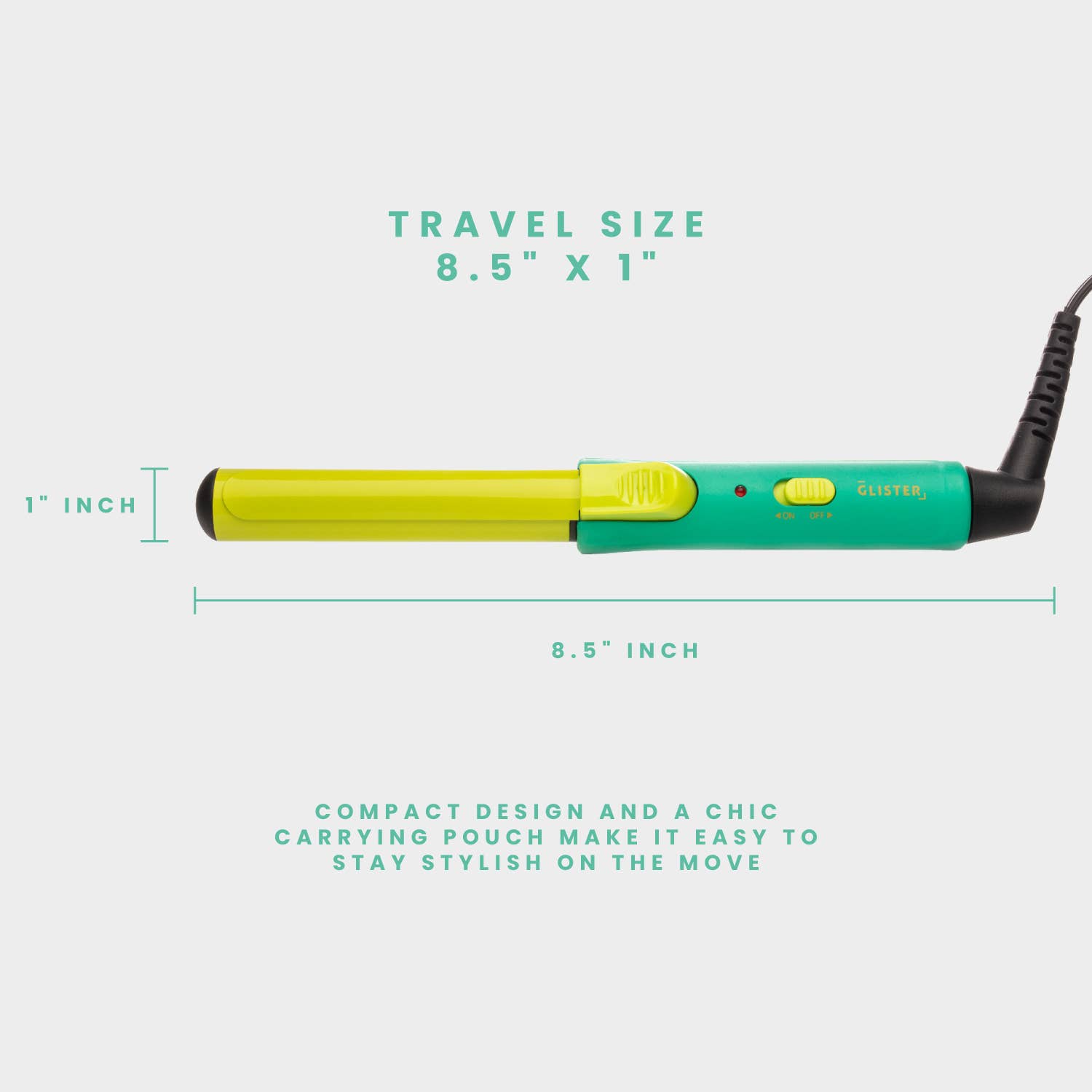 Glister – Ferro/varinha de frisar por atacado – Glister Mini Curls Modelador de Cabelo de Viagem com Molas + Bolsa Designer27