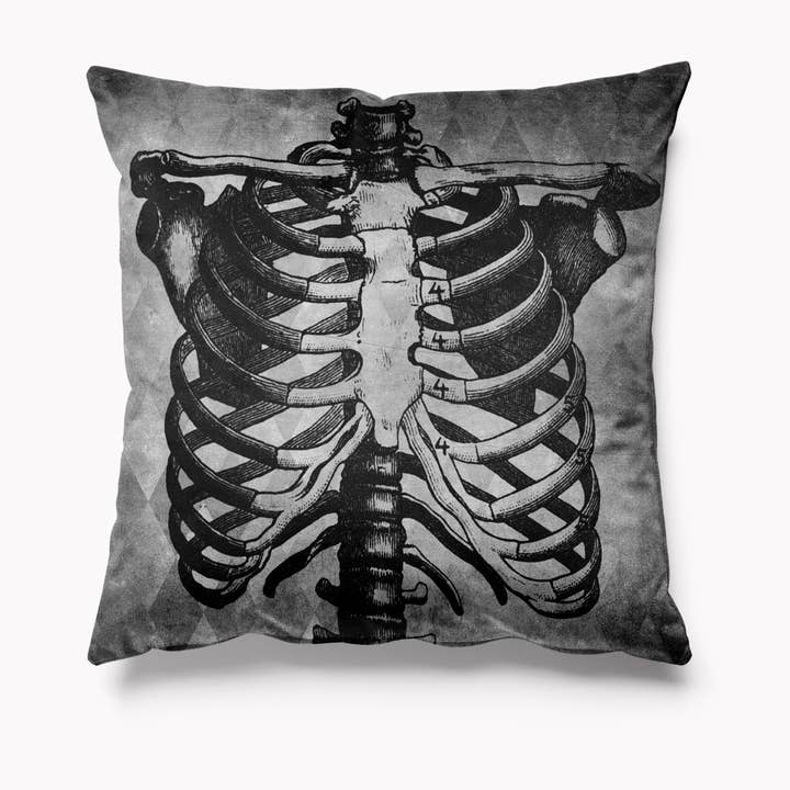Kissen „Creepy and Horror“ — Brustkorb — Anatomisches Steampunk-Design für den Großhandel von Kitsch Republic