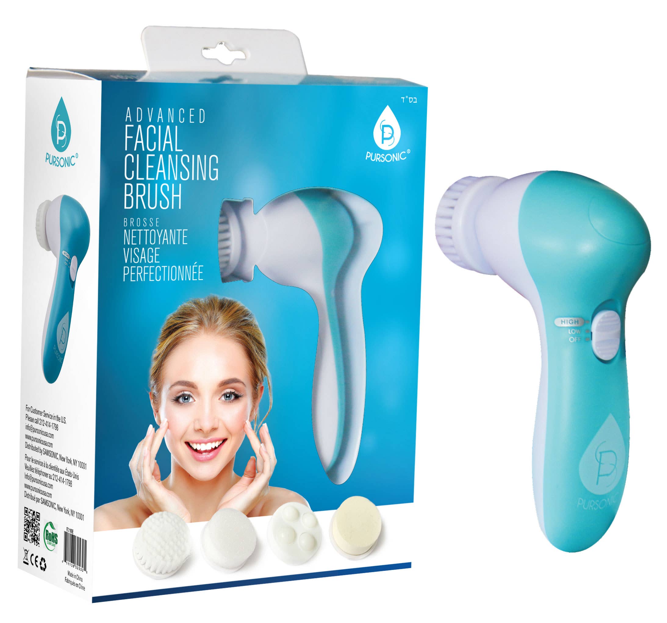 Pursonic – wholesale Elektronisk hudvårdsanordning – Ansiktsrengöring med 5 bilagor0