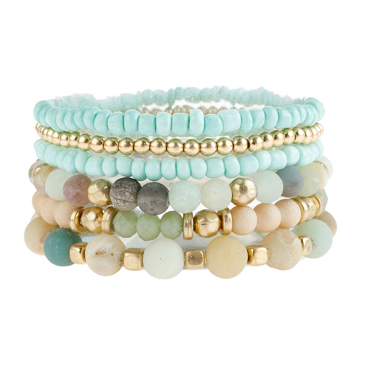 MYS Wholesale Inc - Wholesale Beaded Bracelet - Natural Stone Mixed Beads Charm Bracelet4