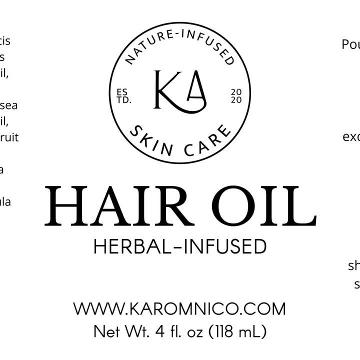 Karomni Co. - Wholesale Hair Oil - Herbal Hair Oil - Scalp treatment, Ayurvedic hair oil1