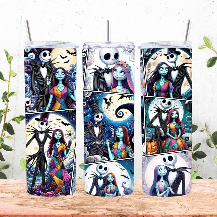 20 Ounce Tumbler - Nightmare before Christmas, Jack & Sally for wholesale by Paxton's One Stop Shop LLC