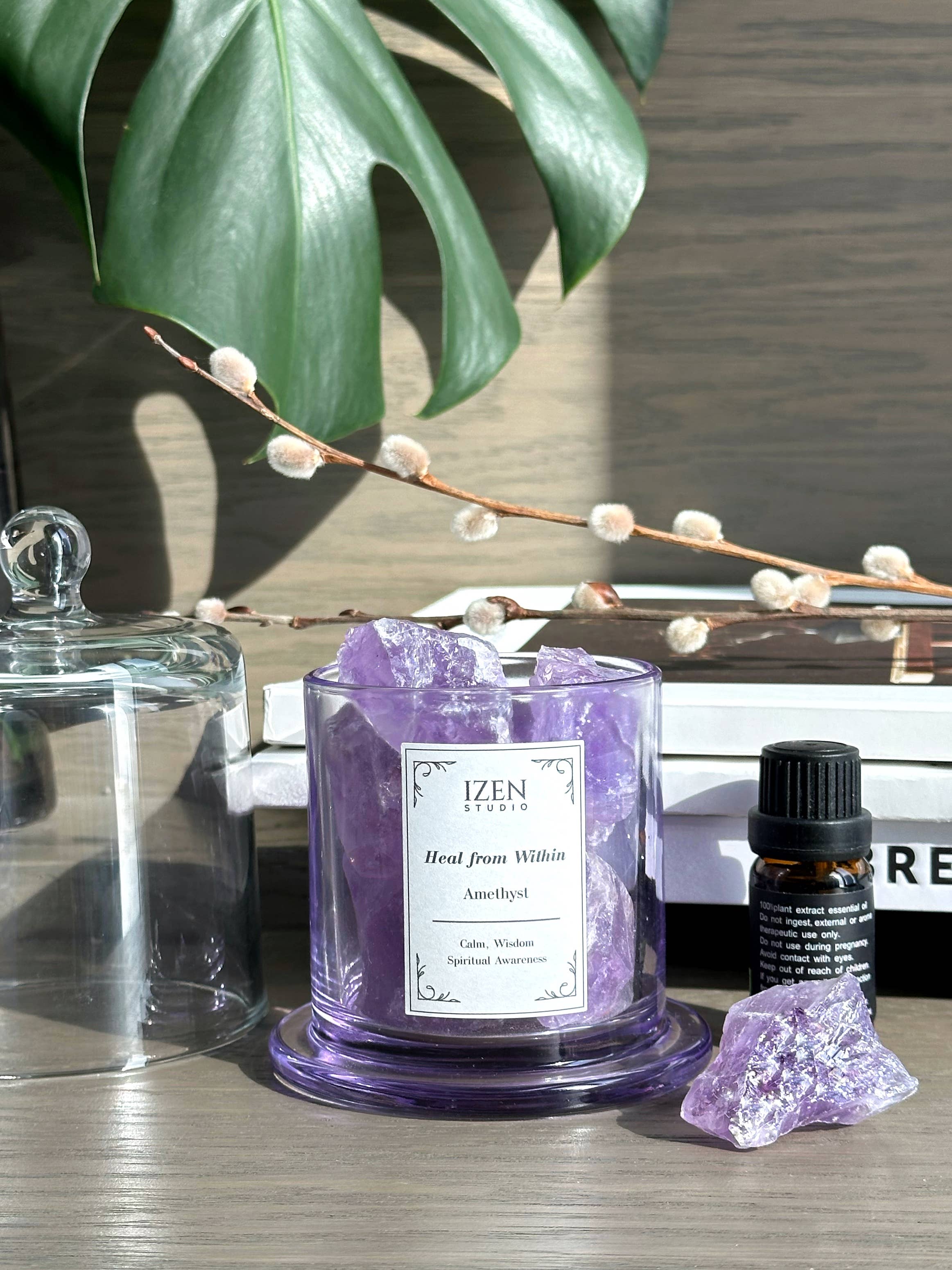 IZEN STUDIO - Wholesale Reed Diffuser - Crystal Essential Oil Diffuser| Aromatherapy Wellness Gift3