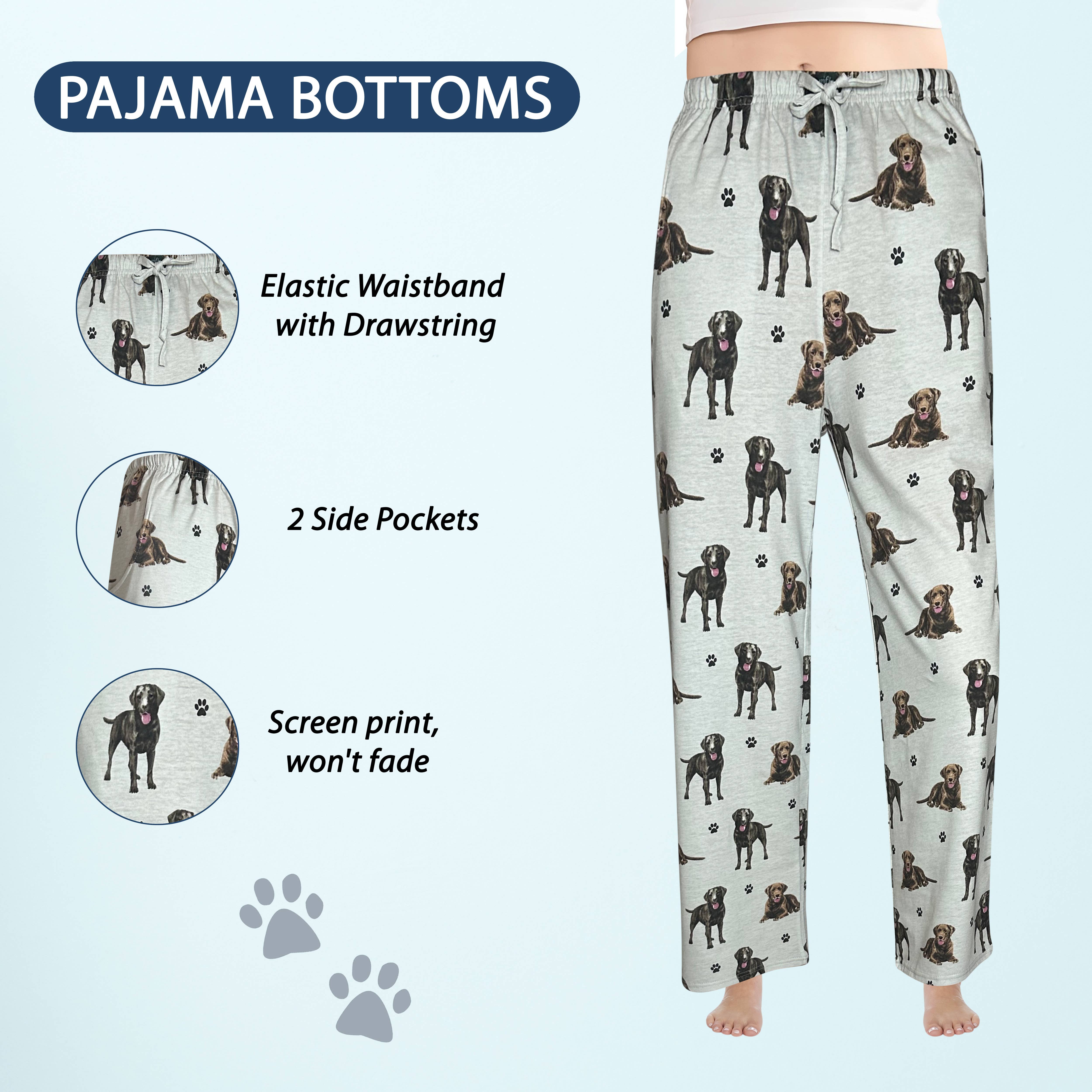 E&S Pets - Wholesale Sleepwear Bottom - Women's - Labrador Chocolate Pajama Bottoms - Pet Lover Pajama Pants1