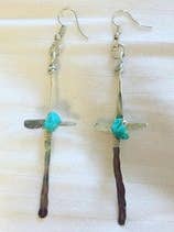 Pendientes con forma de cruz martillada, tamaño grande para venta al por mayor de Angela Catirina Jones