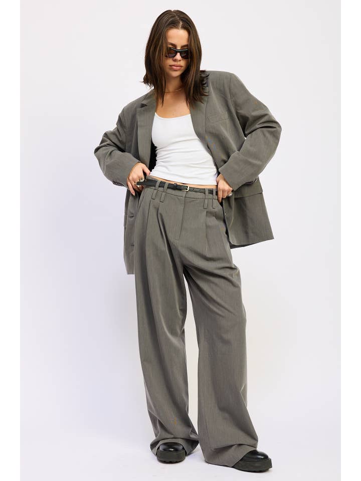 GREY OVERSIZED BLAZER for wholesale on Faire4