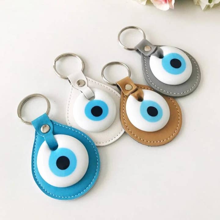 Evileyefavor - Wholesale Keychain – Women's - Elegant Evil Eye Leather Keychain