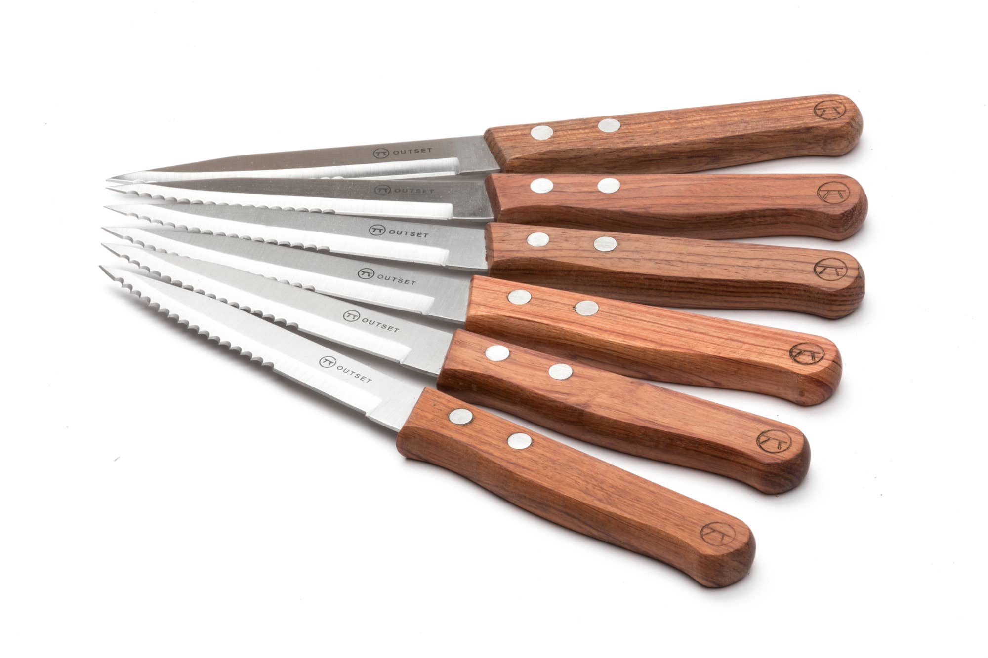 Fox Run Brands - Wholesale Knife set - Outset Rosewood Steak Knife, Set of 6, 8.75" Length9