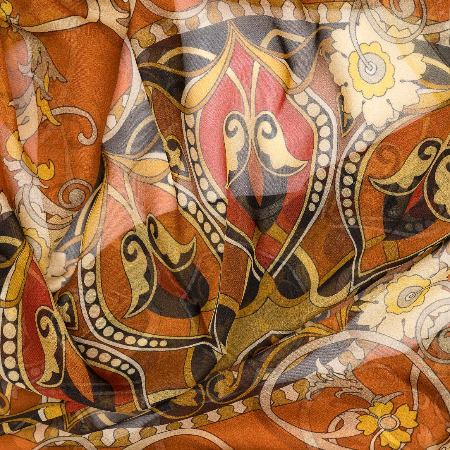 Elizabetta Made in Italy USA – wholesale Halsduk - Dam – Natalia - Sidenhalsduk Sjalar - Apelsinmarmelad4