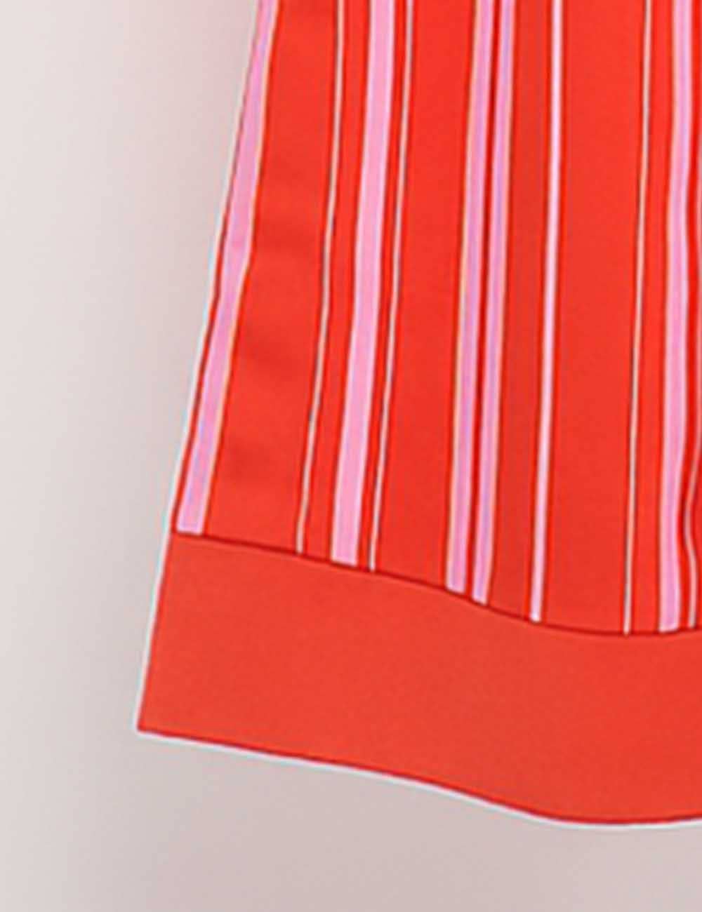 Red Ladies Striped Long Sleeves Top & Pants Lounge Set SKST5K26 for wholesale on Faire5