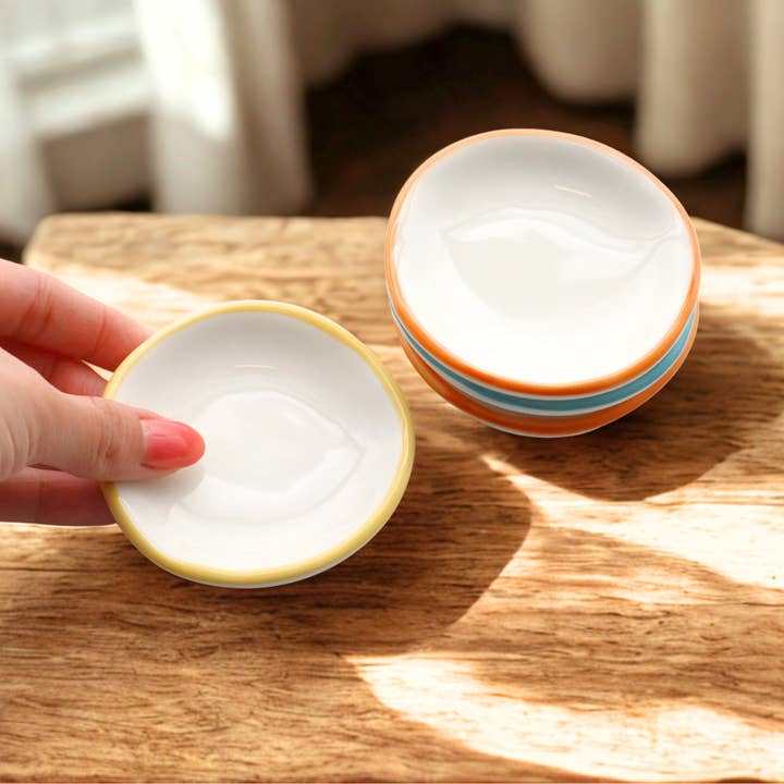 Minimal Ring Dish With Colored Rim for wholesale by Properly Improper