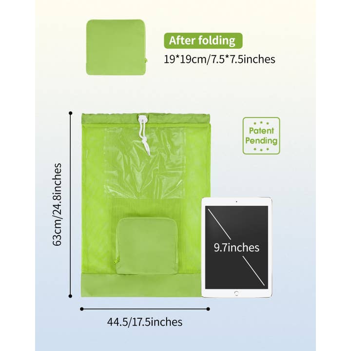 wandf - Wholesale Beach Bag - Mesh Drawstring Bag Swim Bag Quick-Dry Shoulder Strap7