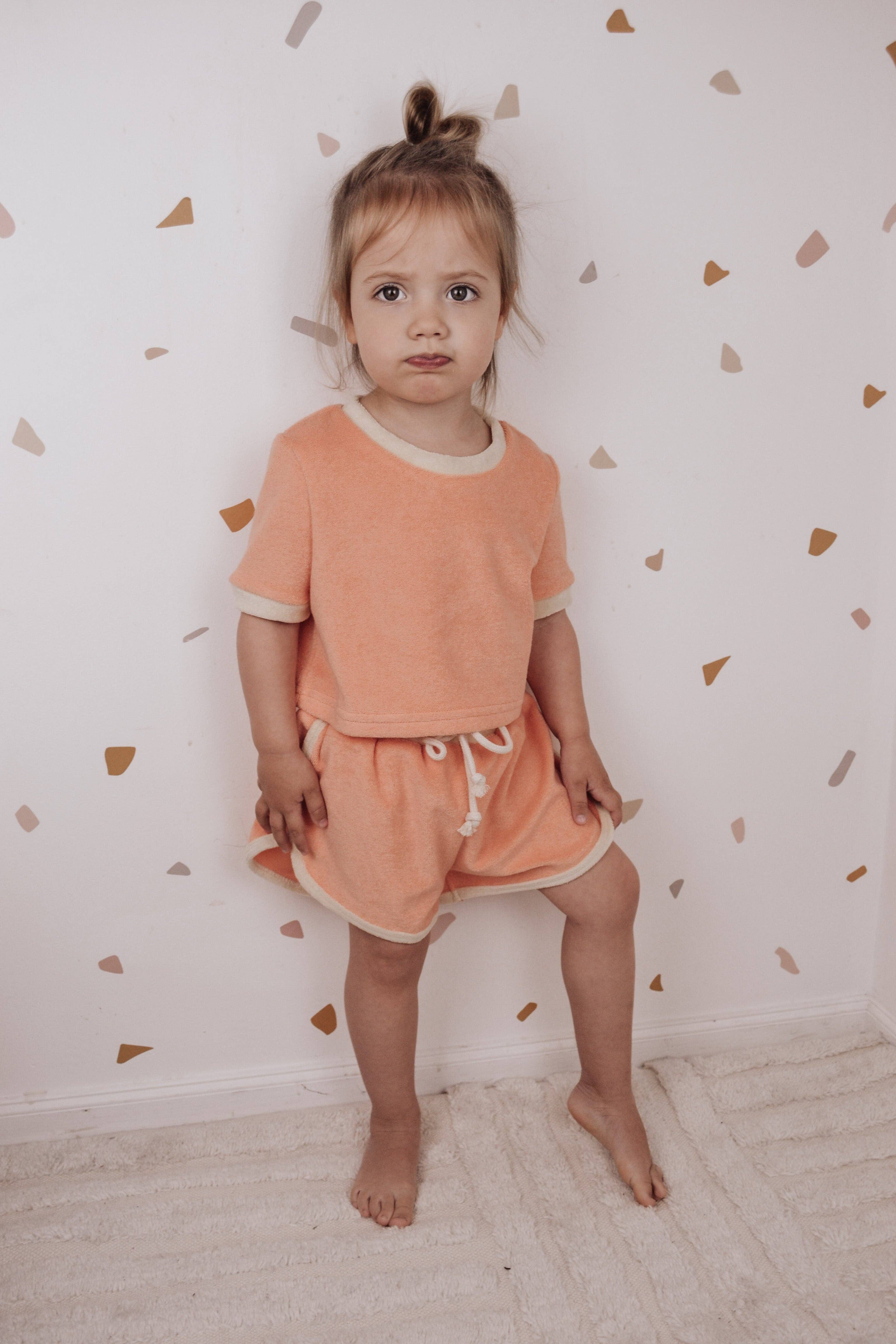 With Love for Kids - Wholesale Top & Short Set - Kids - Terri Comfy Set - PEACH5