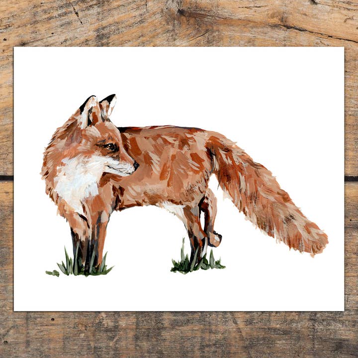 Impressão artística de raposa rústica por atacado de The Cranberry Finch