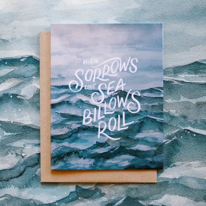 Naomi Paper Co. - Wholesale Sympathy Card - Sea Billows Card1