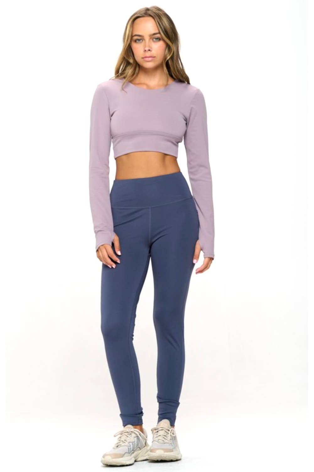 Color 5 - Wholesale Activewear Set - Women's - Long sleeve crop top with yoga legging activewear set5