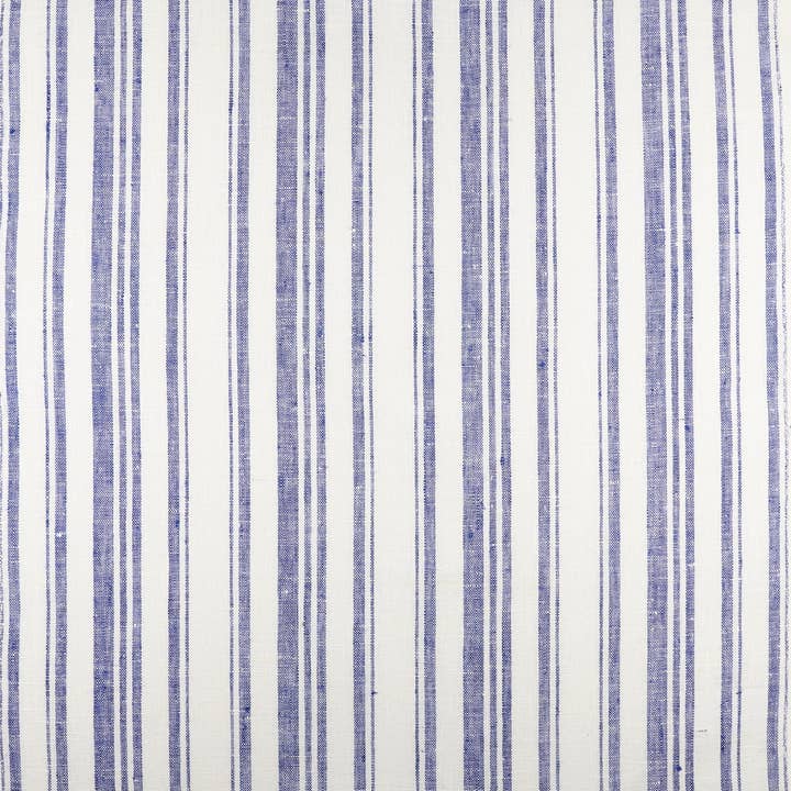 Stripes/ French Blue/White Pinstripe Linen Accent Pillow for wholesale by Ox Bow Decor
