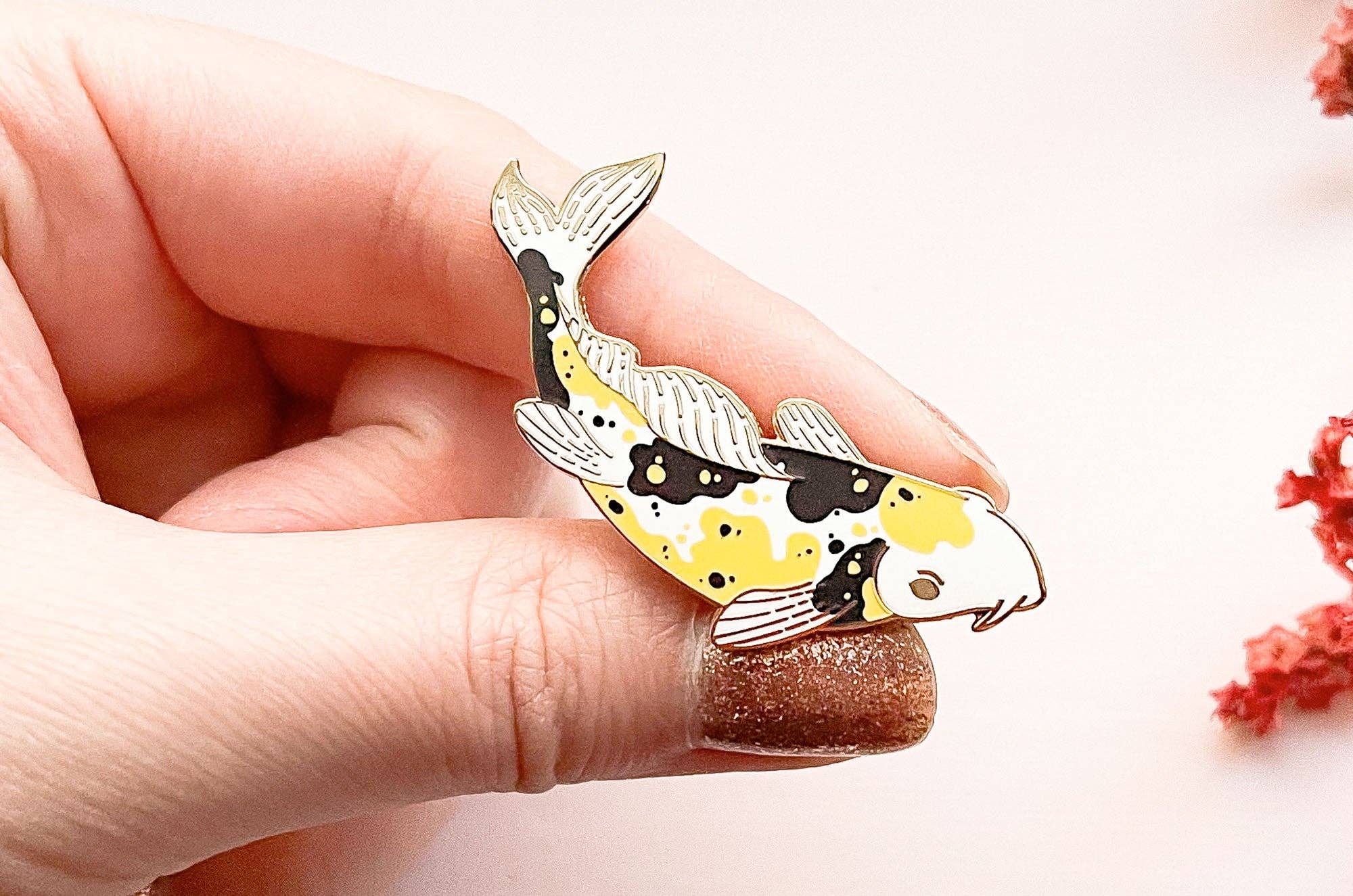 Alum and Ink - Wholesale Lapel Pin/Button - Ki Kumonryu Koi Enamel Pin1