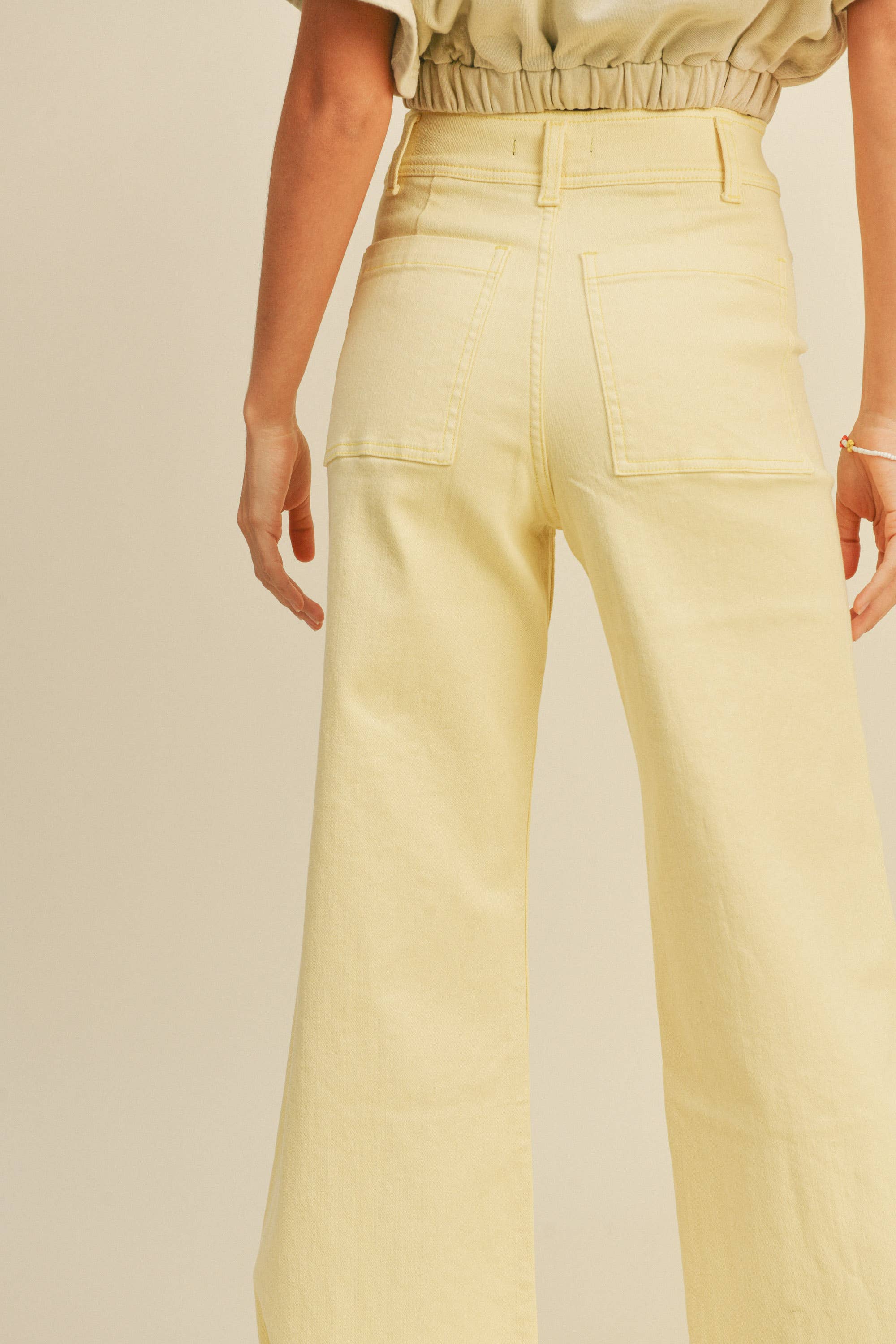 MIOU MUSE - Vente Jean – femme - Pantalon en denim droit à jambes larges MMP6234