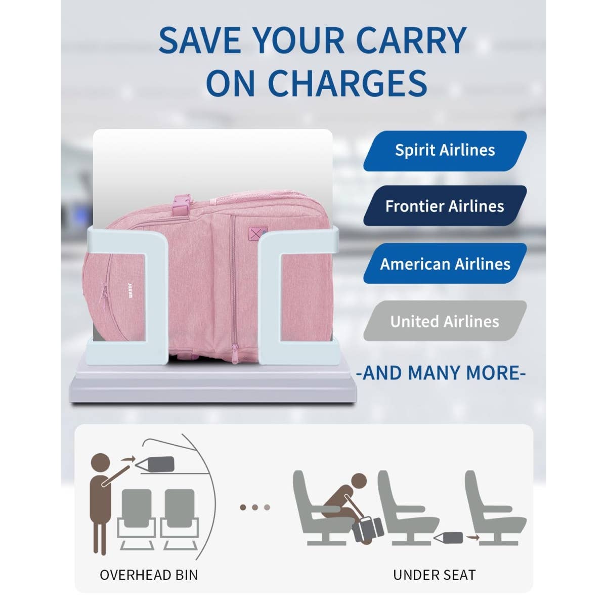 wandf – Großhandel Rucksack – Unisex – 18x14x8 Persönlicher Gegenstand Handgepäcktasche mit USB-Ladeanschluss14