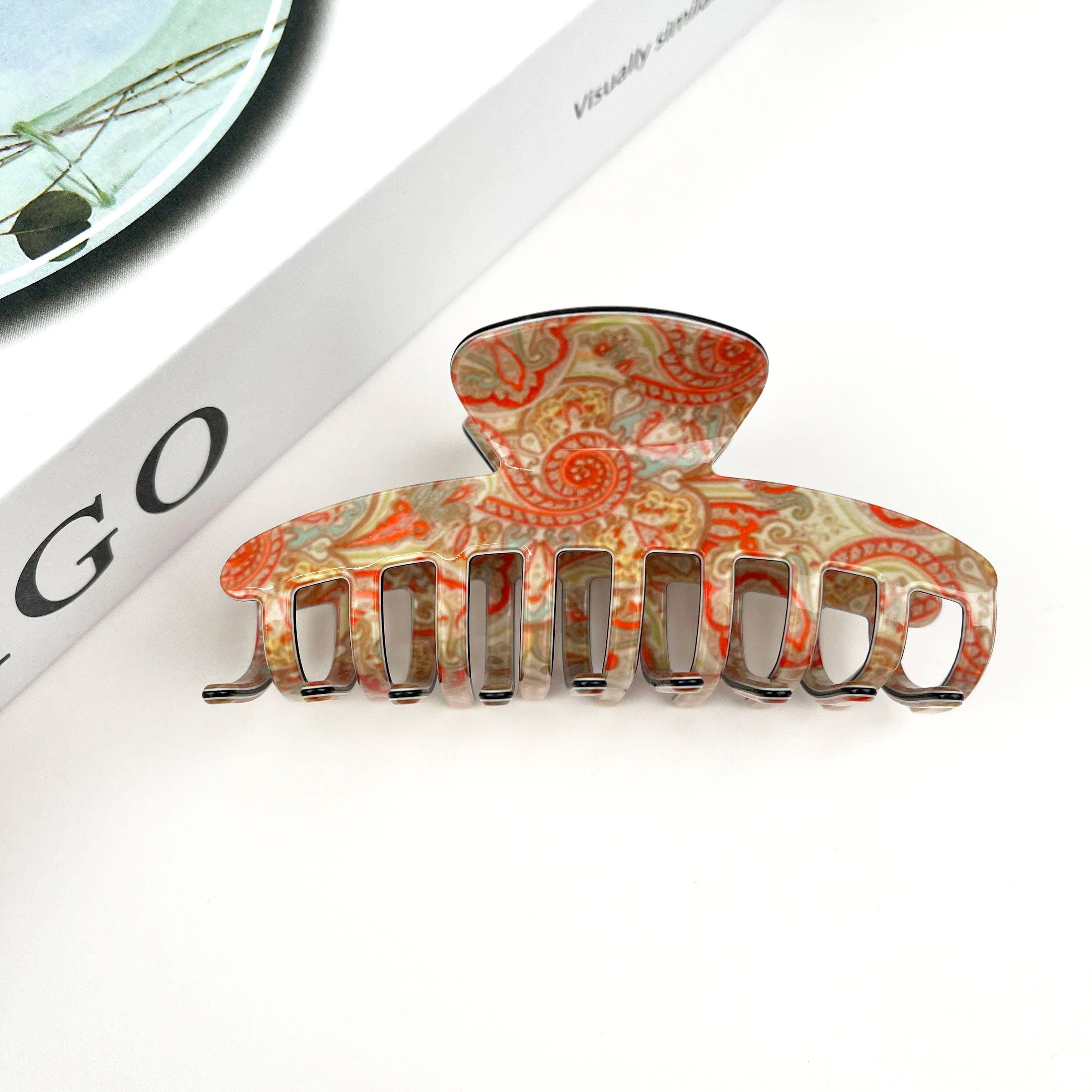 mildstyles - Wholesale Hair Clip - Women's - Retro palace pattern hair claw clip1