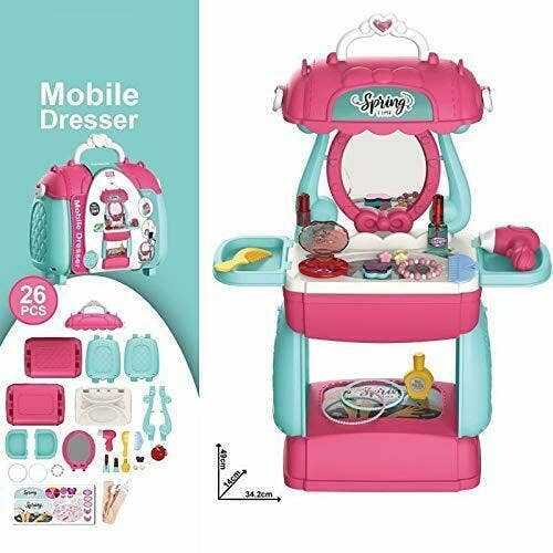 Toyventures – Engroshandel Legetøjssæt - Børn – Toyventures sminkesæt og hårdresser til børn – prinsessestil med spejl og tilbehør0