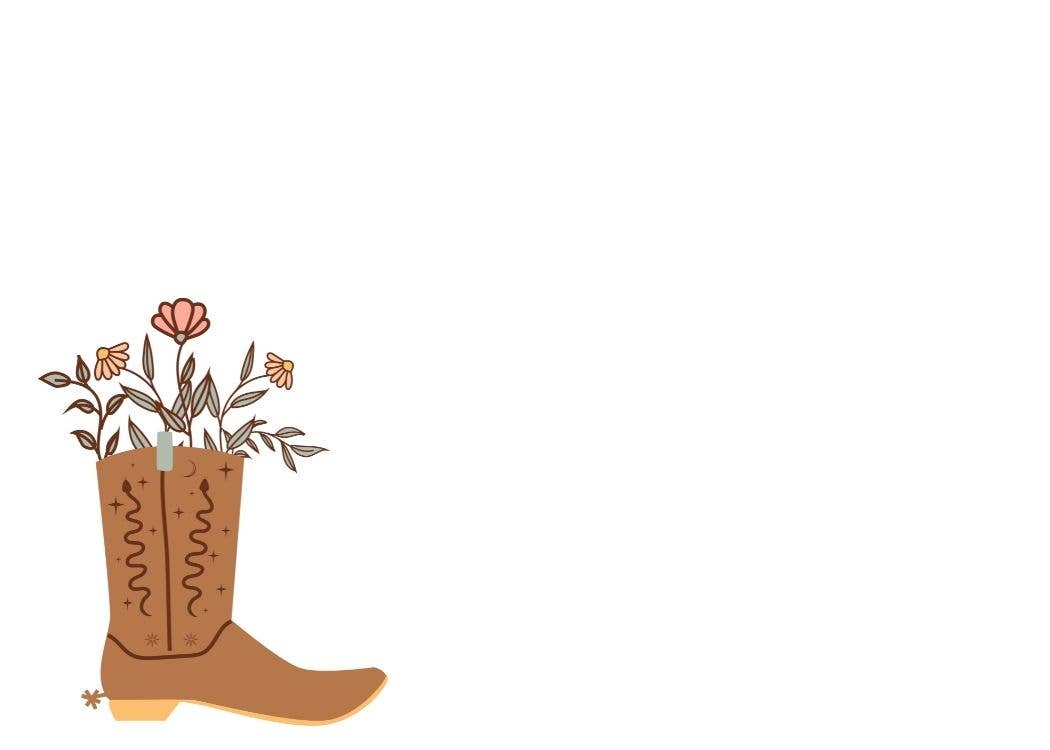 Stickerlishious - Vendita all'ingrosso Biglietti di auguri generici - MINI CARD STIVALI FIORI1