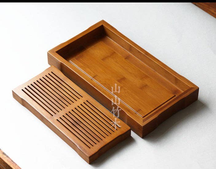 everythingbamboo – Bandeja de servir por atacado – Tabuleiro de chá de bambu Premium Gongfu Bandeja de servir chá e café artesanal13