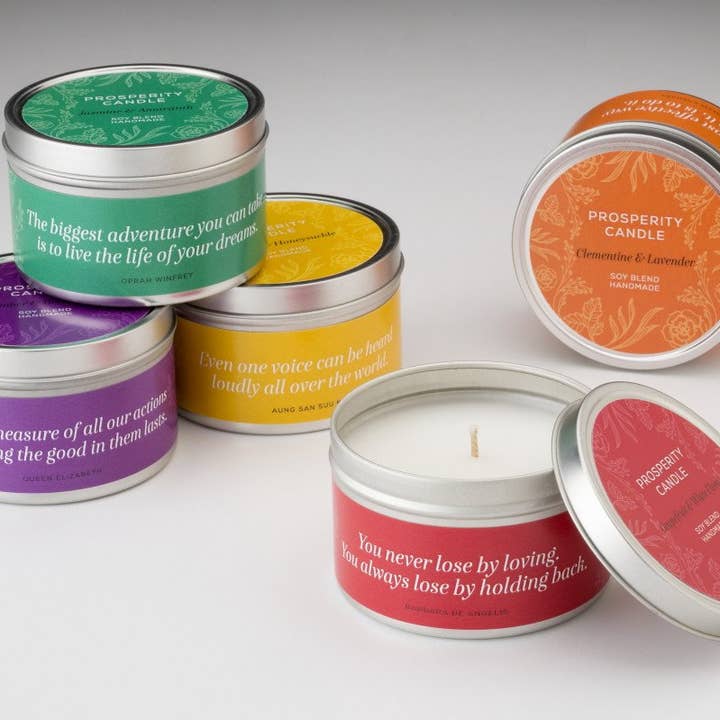 Springtime Quote Candles Set - Handmade for wholesale by Prosperity Candle