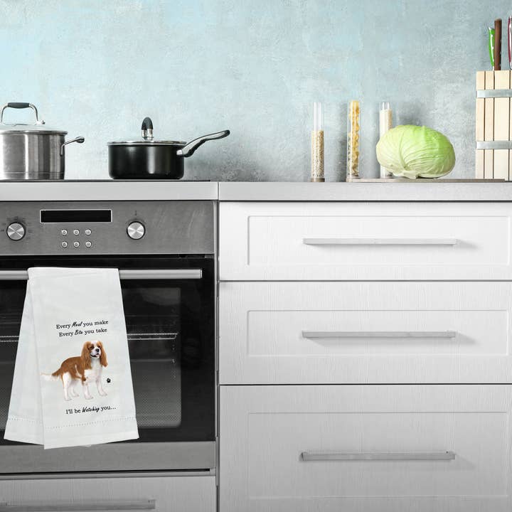 E&S Pets - Wholesale Tea Towel - King Charles Cavalier Kitchen Towel3