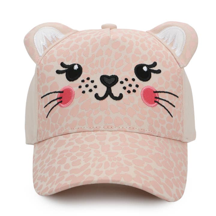 Kids UPF50+ 3D Cap - Leopard for wholesale by FlapJackKids