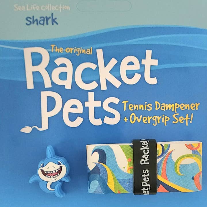Racket Pets - Venta al por mayor Accesorios de deporte - Cinta adhesiva Shark Tennis y amortiguador a juego