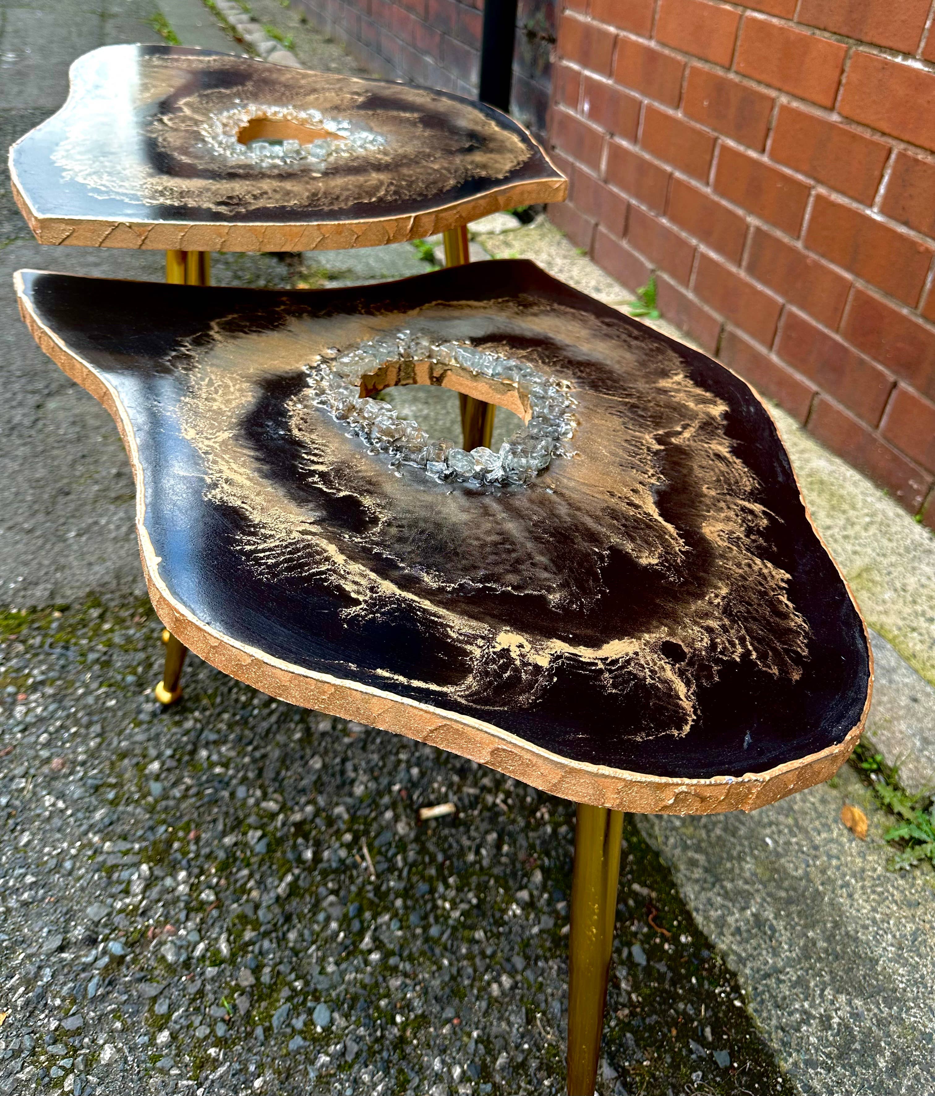 SamshineDesign - Wholesale Coffee Table - 2  Nesting agate table Large Epoxy art geode coffee/side (Copy)4