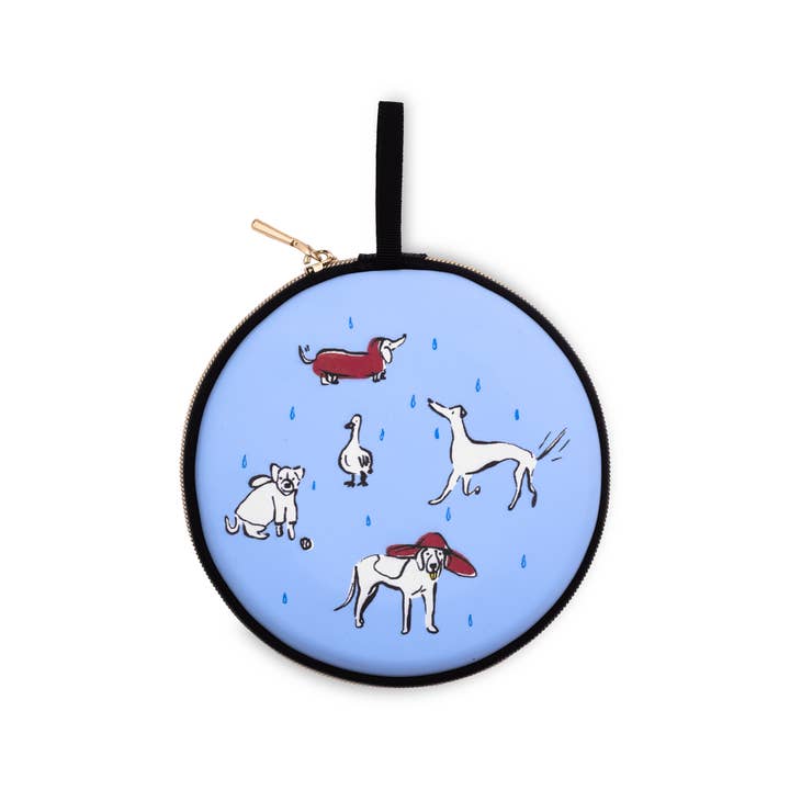 Kate Spade New York by Lifeguard Press - Wholesale Pet Travel Bowl - Dog - Portable Dog Bowl, Raining Cats and Dogs3