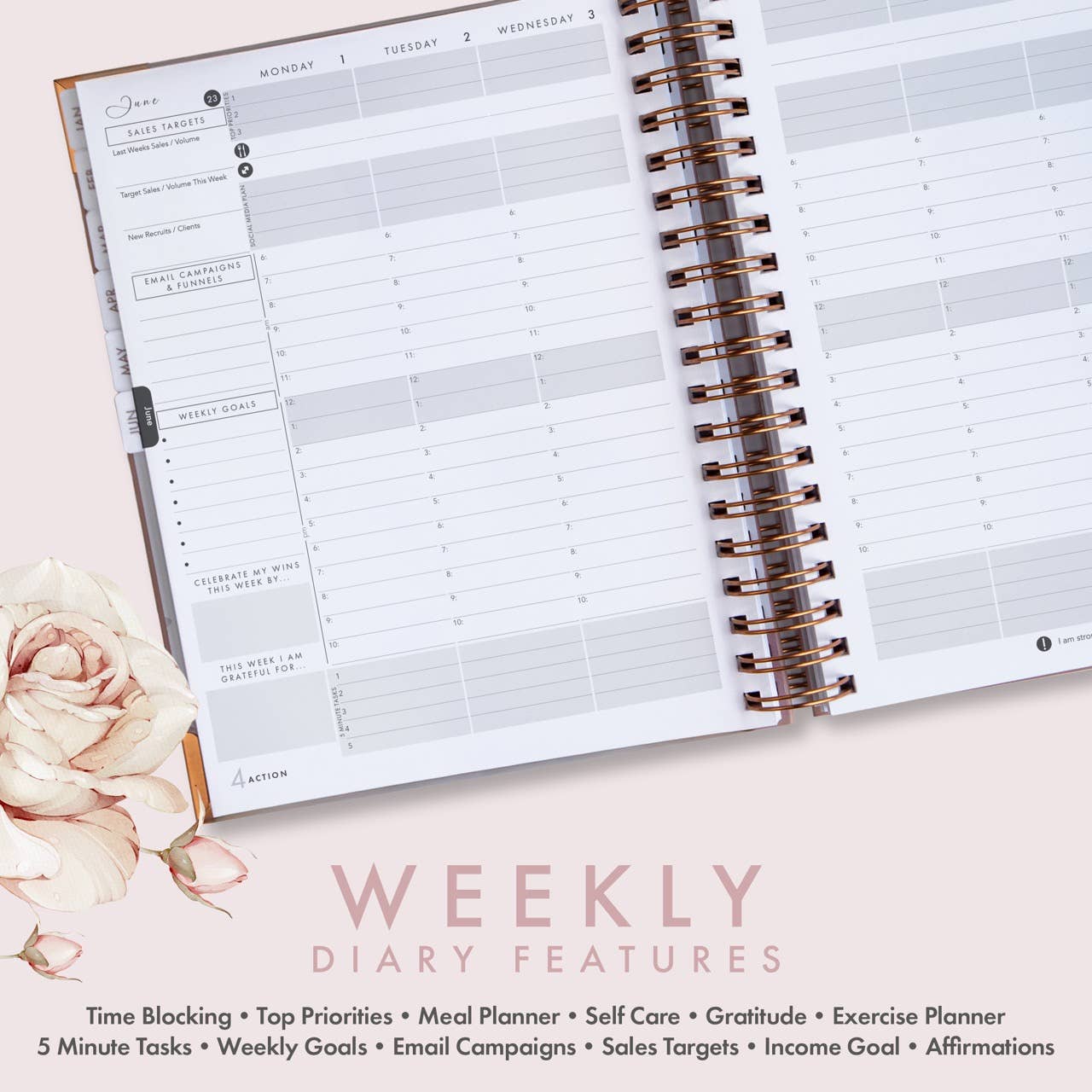 Perfect Planner Company - Wholesale Planner - 2026 Luxury Business Planner - Dusky Pink8