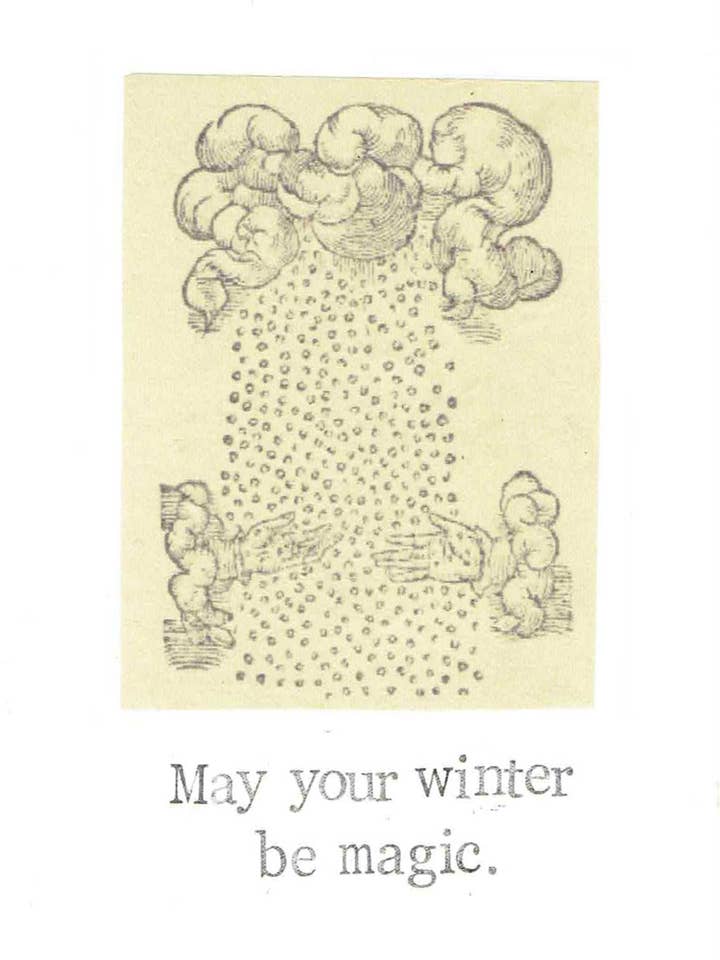 Weihnachtskarte „May Your Winter Be Magic“ für den Großhandel von BlueSpecsStudio