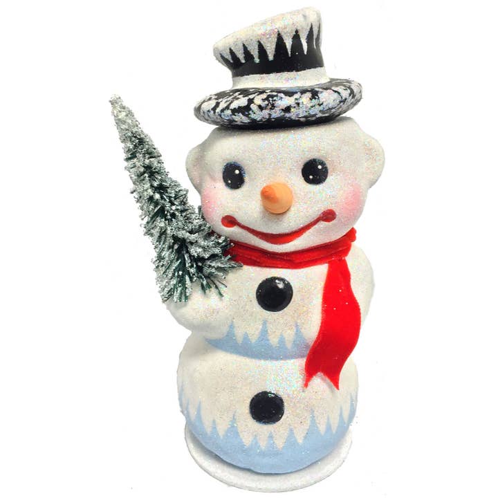Ino Schaller Jolly Happy Soul Snowman allemand en papier mâché pour la vente par Pinnacle Peak Trading
