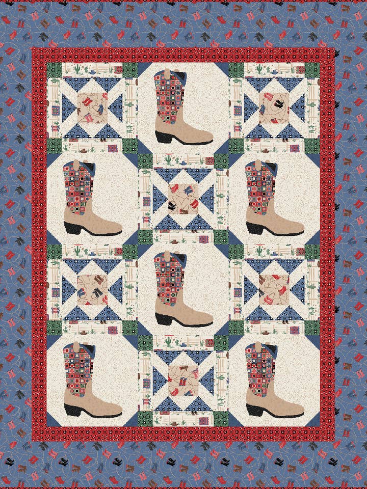 Modèle de courtepointe "Cowgirls Rule" pour la vente par The Whimsical Workshop