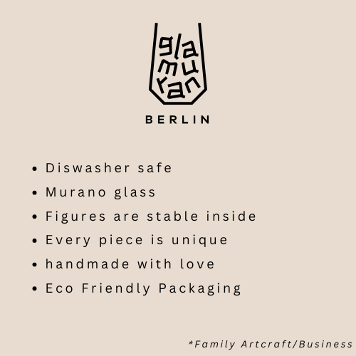 Glamuran Berlin - Wholesale Drinking Glass/Cup - Murano Whisky Cocktail Water Juice Wine Glass with Bambi1