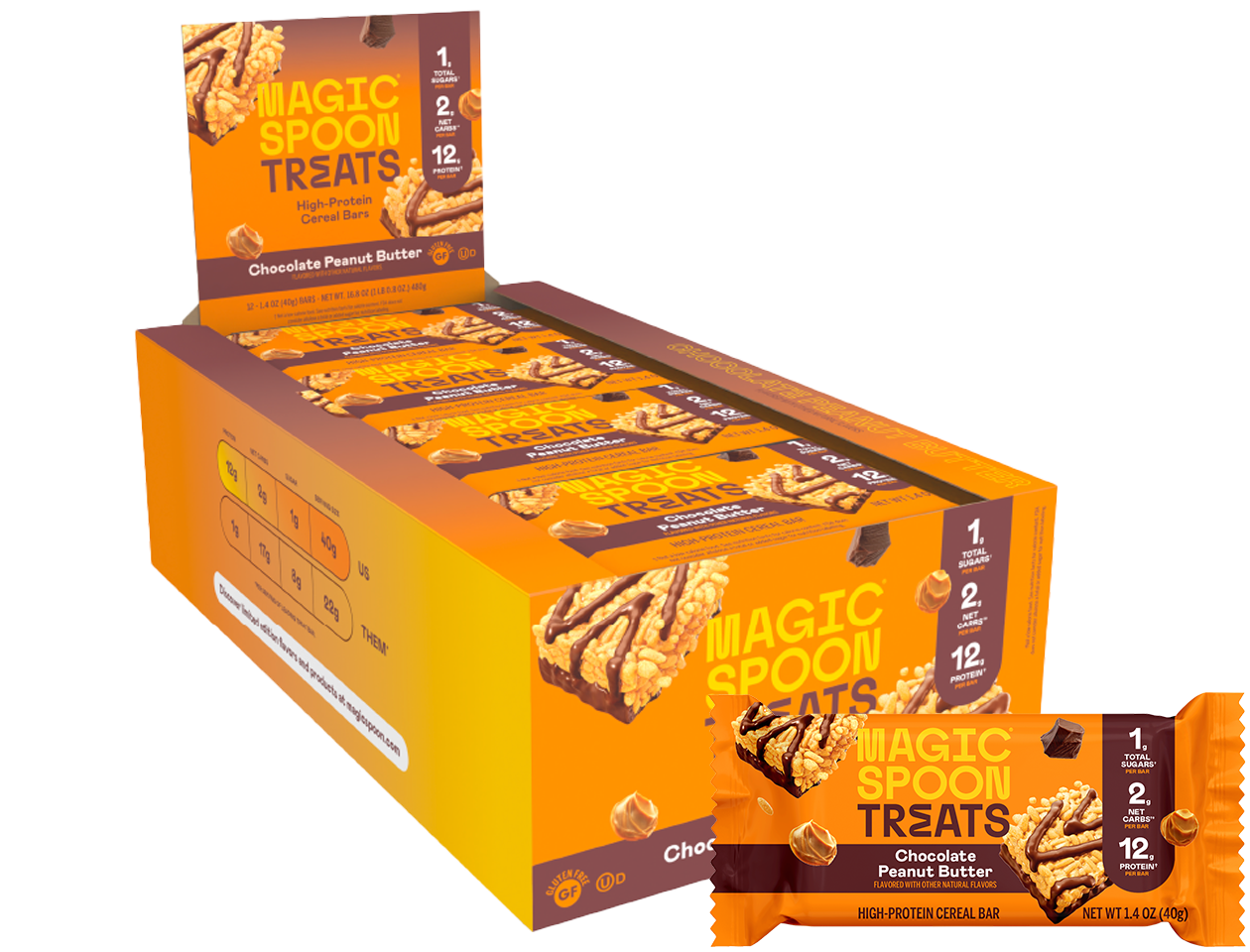 Magic Spoon - Wholesale Snack Bar - Chocolate Peanut Butter 12 Treat Protein Pack ($1.80/Treat)1