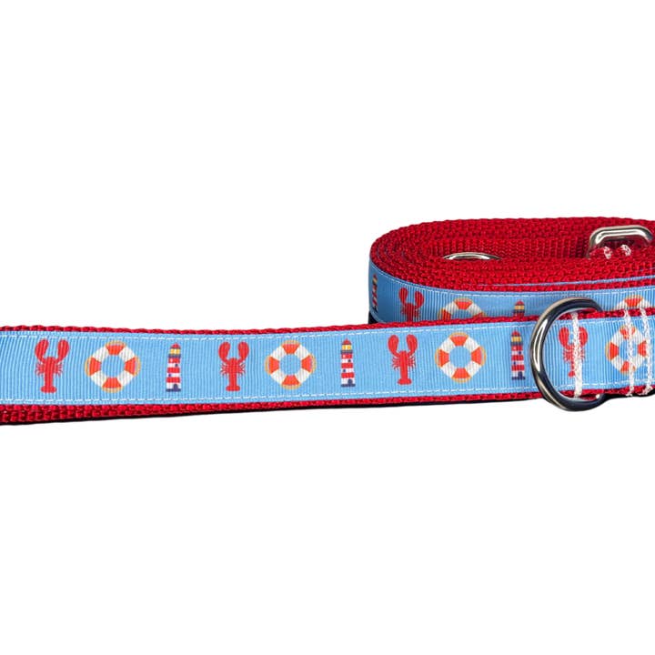 The Lobster, Lighthouse, and Buoy Leash for wholesale by The Maine Pooch LLC