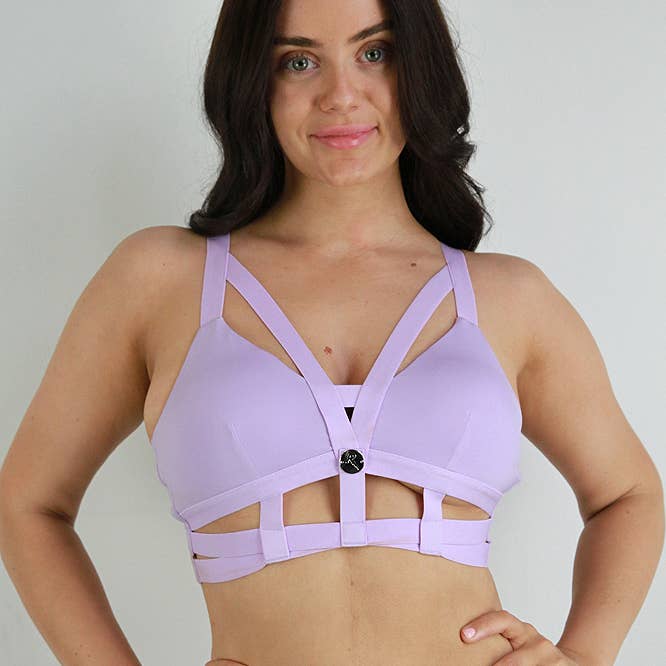 Luxe Strappy Bralette Lilac for wholesale by Rarr Designs