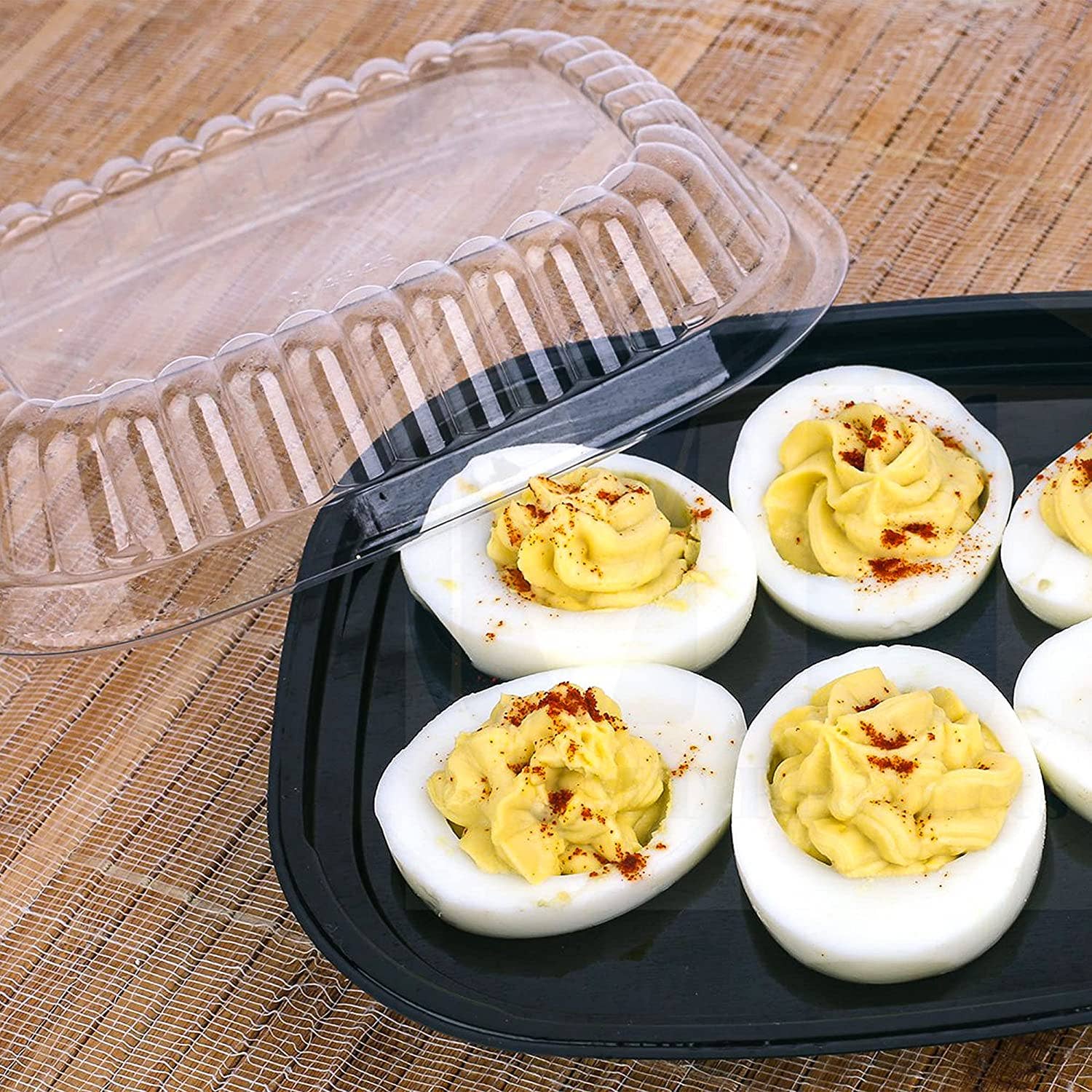 MT Products - Wholesale Appetizer Serveware - MT Products Plastic Deviled Egg Tray with Lid11