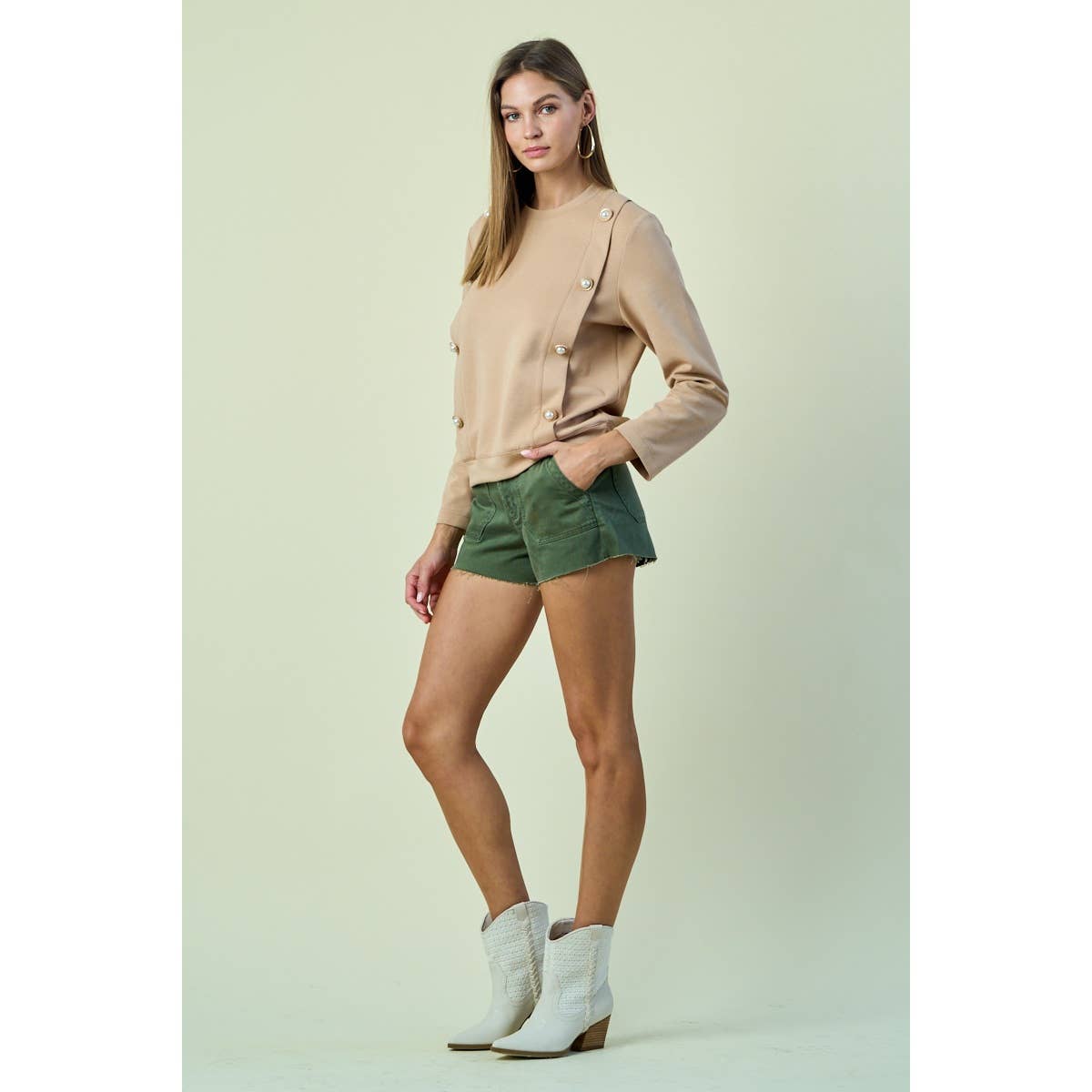 The GREii – wholesale Knit top – Women's – Santa Novelty Elegant Knit Top with Button Details12