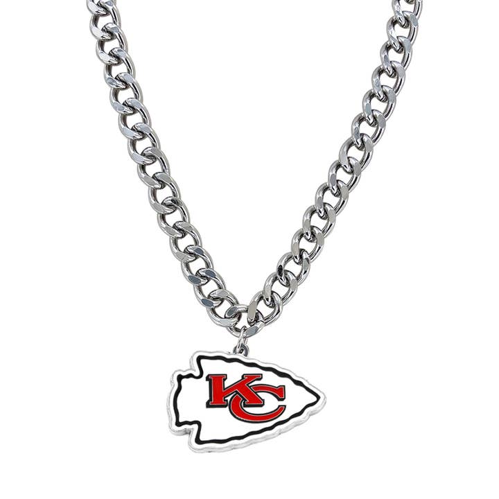 Aminco USA - Wholesale Pendant/Charm Necklace - NFL Kansas City Chiefs Heavyweight Team Logo Necklace