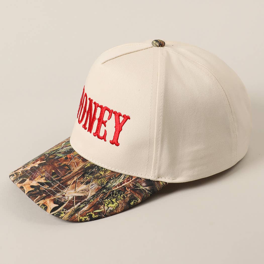 Fashion City - Wholesale Trucker Hat - Unisex - HONEY Lettering Embroidery Camo Two-Tone Cap24