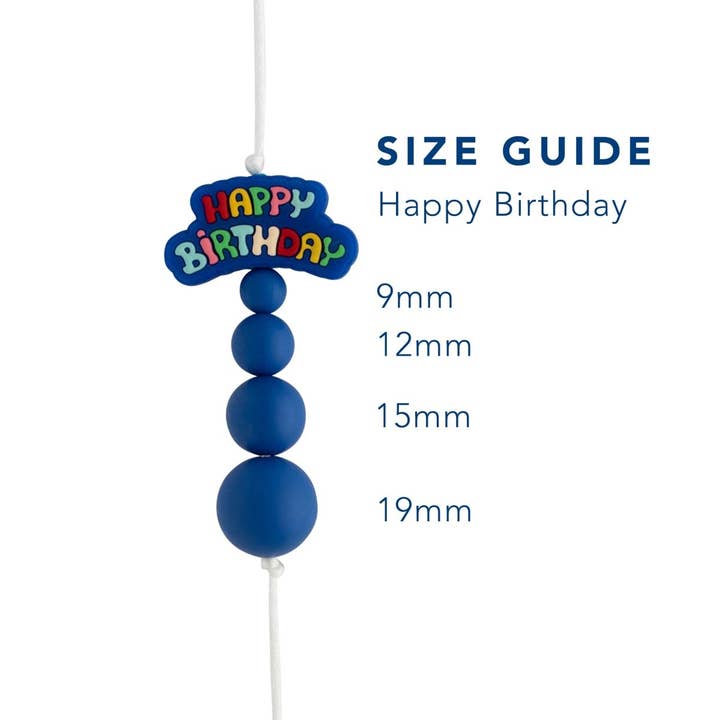 Cara & Co Silicone Craft Supply – Engroshandel Perler – Tillykke med fødselsdagen silikone fokale perler