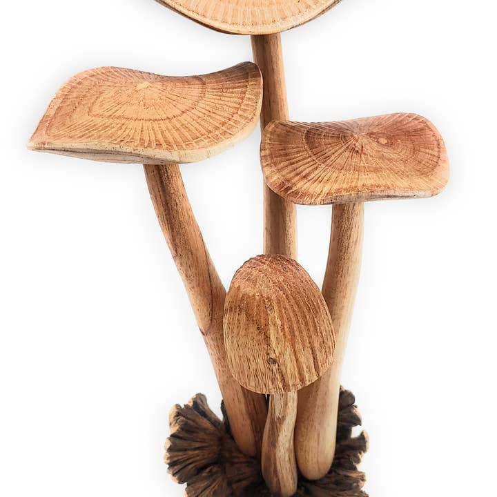 A Lost Art - Wholesale Decorative Tabletop Object - Hand Carved Jumbo Wooden Magical Mushroom1